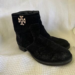 Tori Burch black zip up boots
